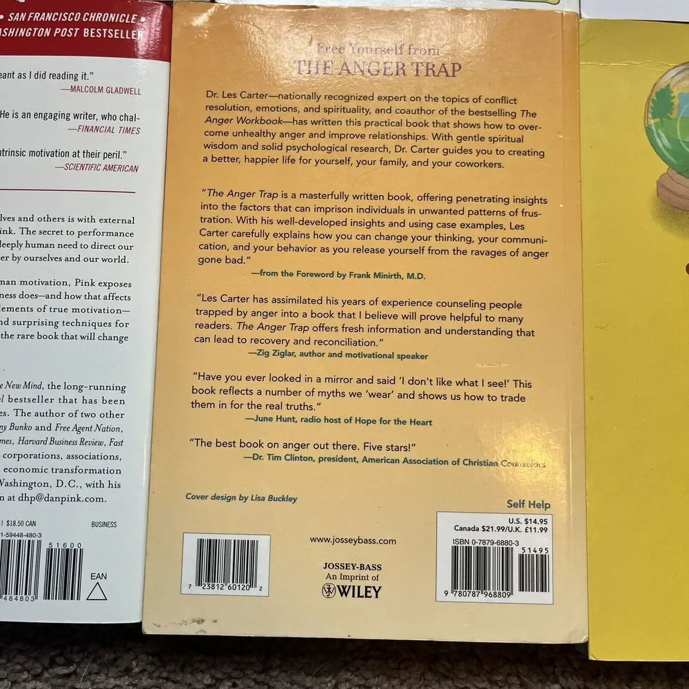 Personal Development‎ Book Lot of 6 Optimist Anger Trap Drive Likeability Factor